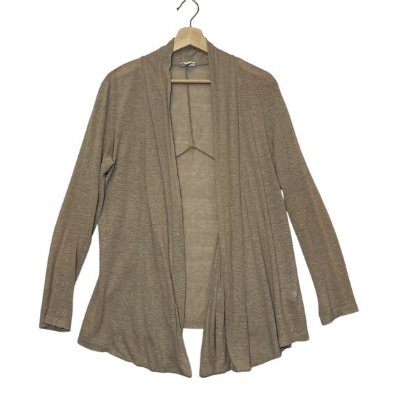J. Jill Sweaters - J Jill  Women’s "Love Linen" Cardigan 100% Linen Open Front Size XS Beige